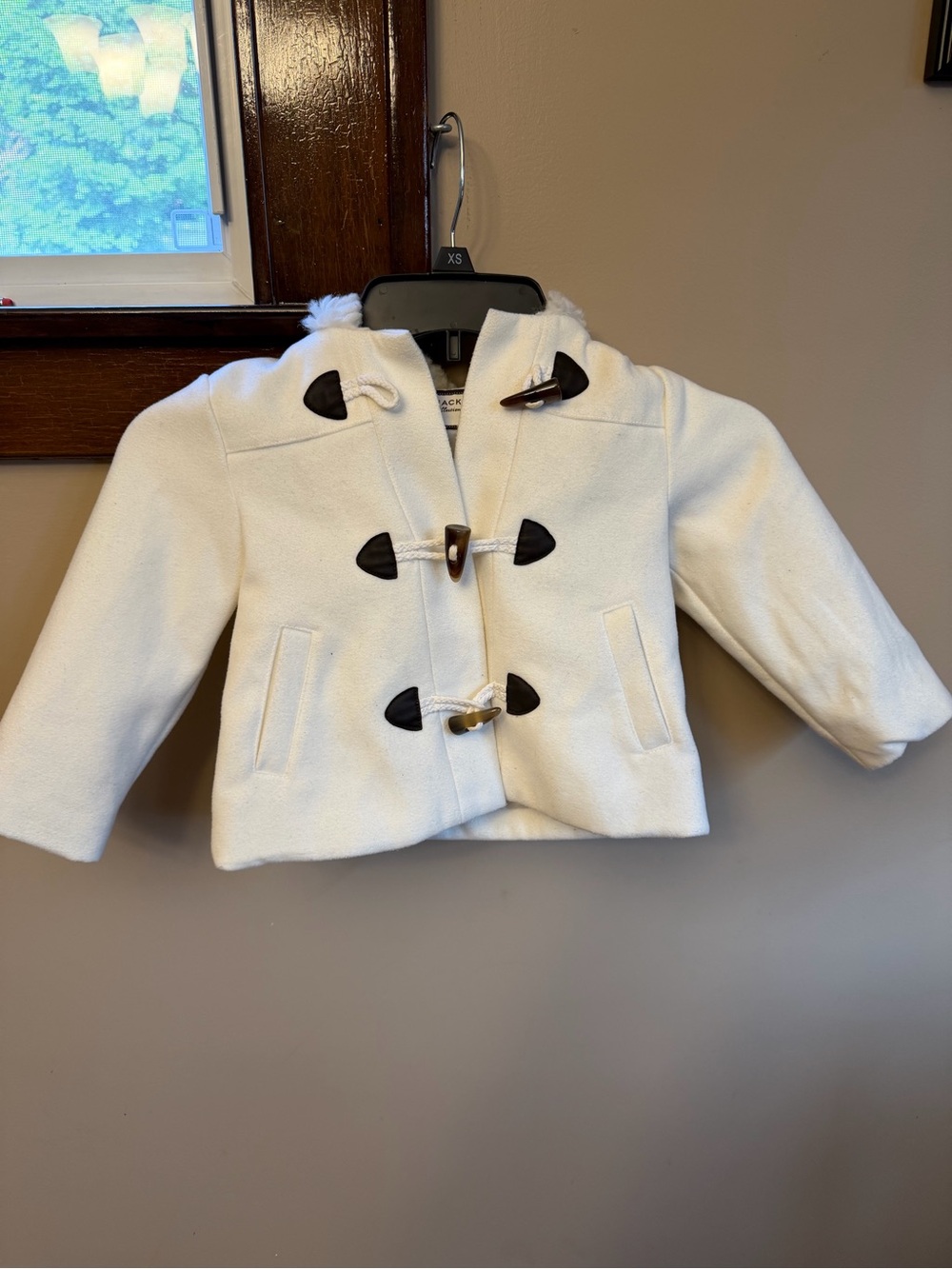 Janie and Jack Cream Toggle Peacoat for Kids